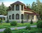 Проект кирпичного дома с мансардой № 1408